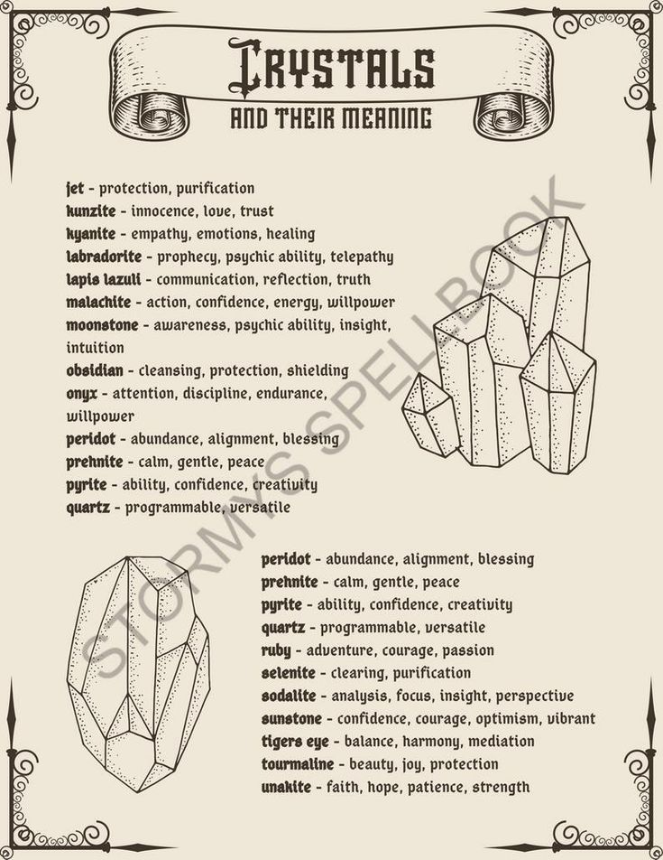 an image of crystals and their meaning