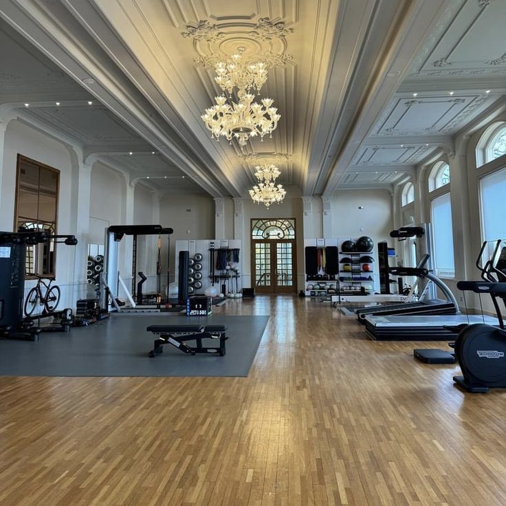 the gym is clean and ready to be used for exercise or other activities in the house