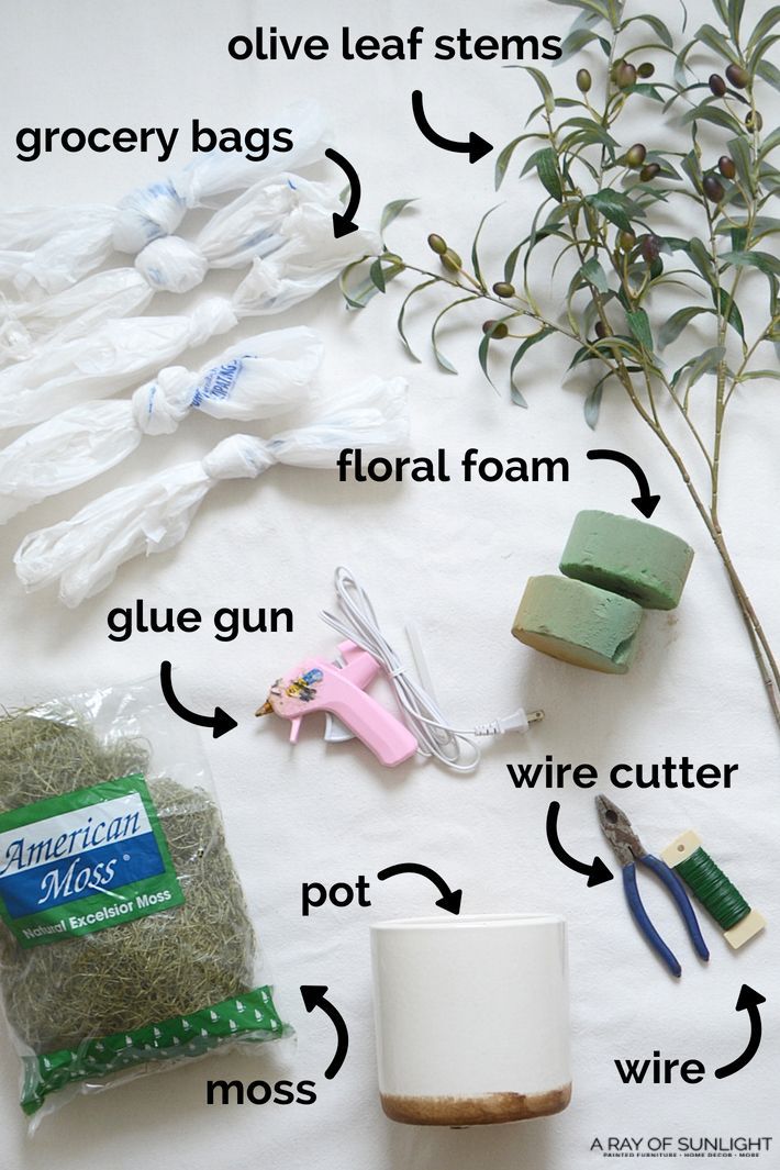 the ingredients needed to make an olive leaf soap