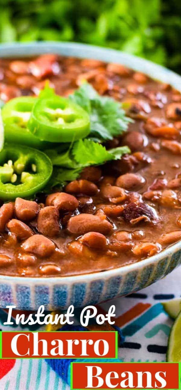 a bowl filled with beans and cilantro on top of a colorful table cloth