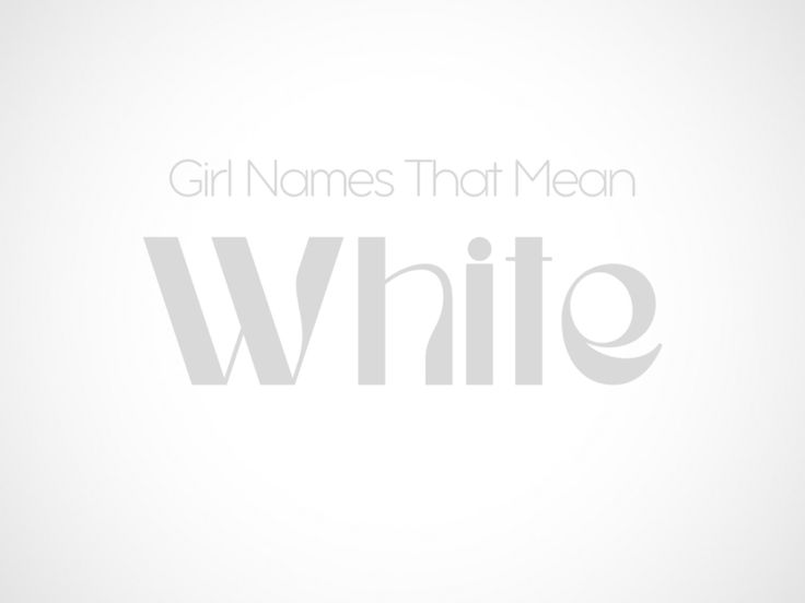 the boy names that mean white