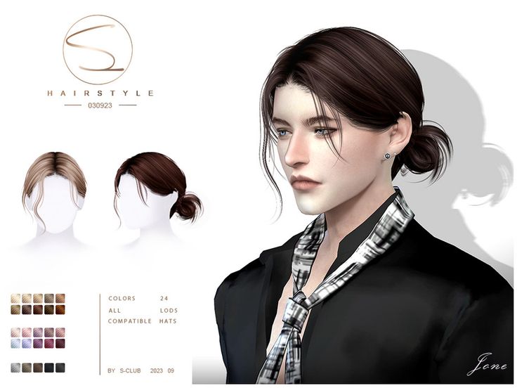 an image of a woman's hair style for the simssyle avatars