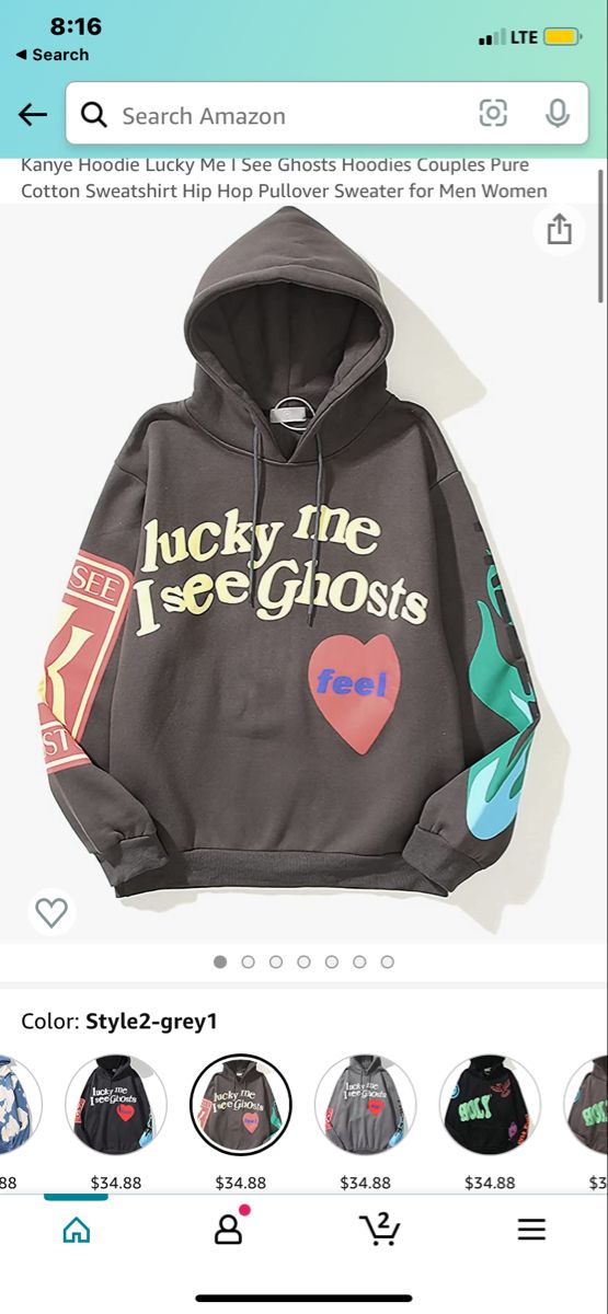 Kanye Hoodie, I See Ghosts Hoodie, Lucky Me I See Ghosts, I See Ghosts, Hoodies Womens Fashion, Streetwear Sweater, Lucky Me, Hoodie Aesthetic, Lululemon Scuba Hoodie