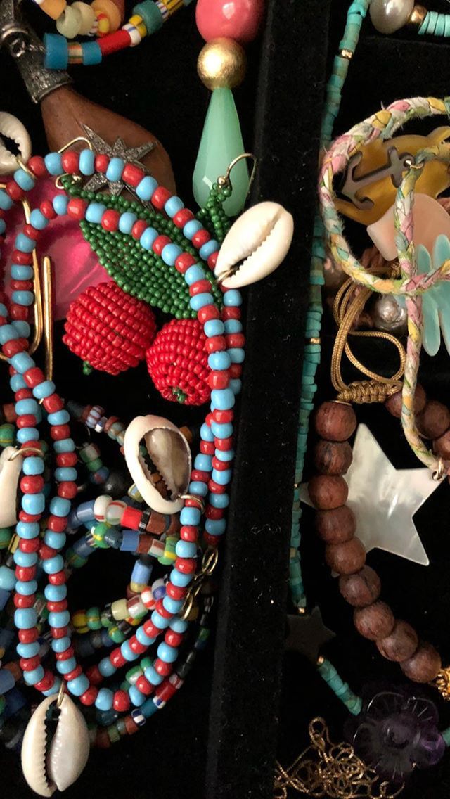 beaded jewelry, shells, trinkets, handmade necklaces, semiprecious stones jewelry Leandra Medine, Semiprecious Stone Jewelry, Stones Jewelry, 4th Of July Wreath, Stone Jewelry, Handmade Necklaces, Personalized Jewelry, Semiprecious Stones, 4th Of July