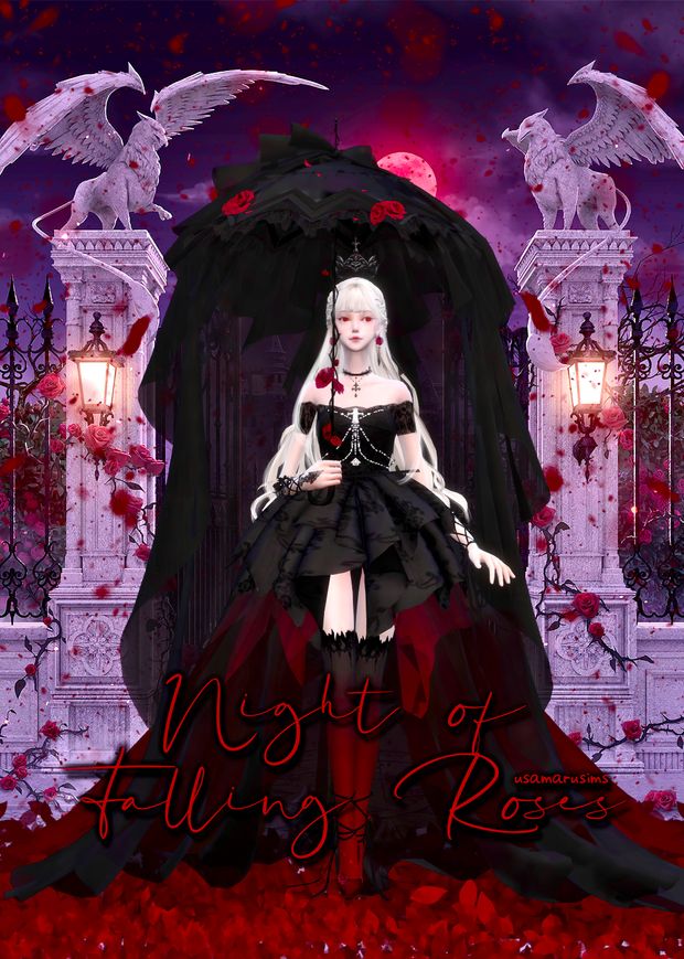 a digital painting of a woman sitting on a throne in front of a gothic - themed background