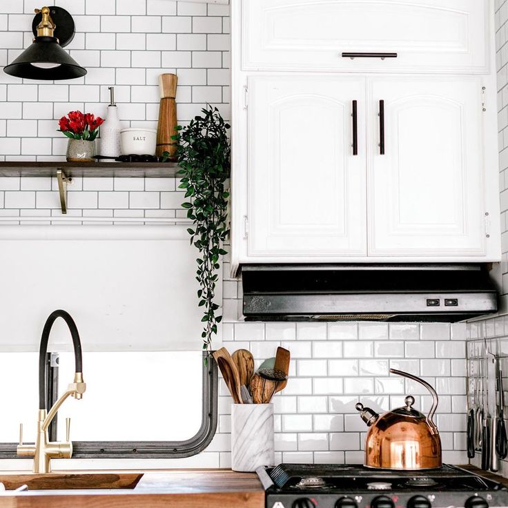 the kitchen is clean and ready to be used as a place for cooking or baking