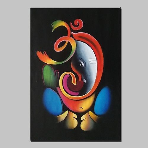 an abstract painting with colorful shapes and colors on a black background, depicting the letter e