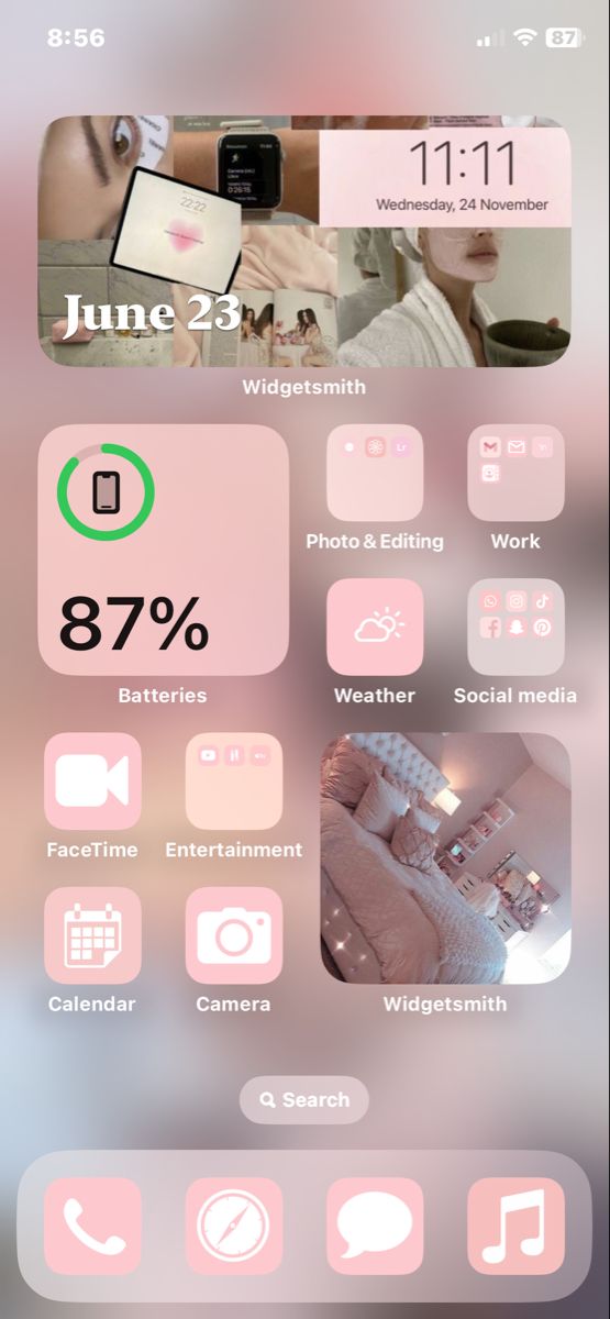 an iphone screen with pink and white images on the bottom right corner, text reads june 23, 2011