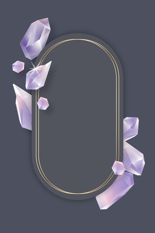 an elegant purple background with gold frame and crystals