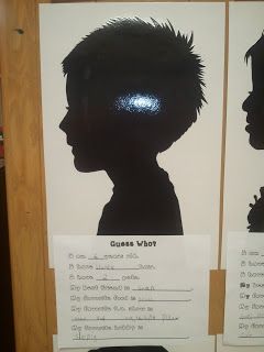 two posters showing the silhouettes of people with different hair colors and hairstyles