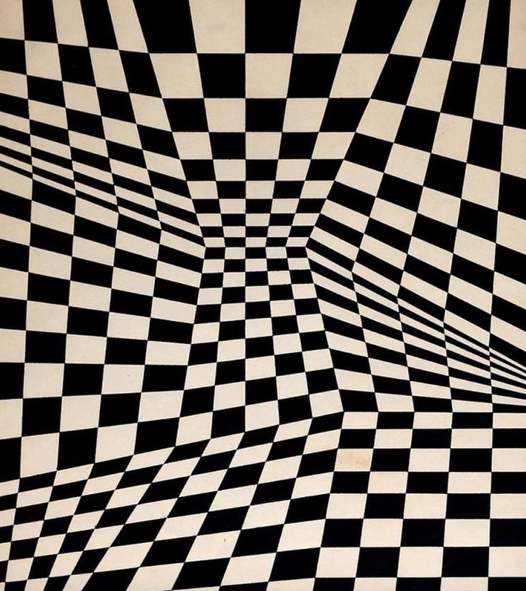 a black and white checkered wallpaper with an abstract design in the center,