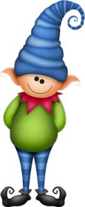 a cartoon character wearing a blue and green hat