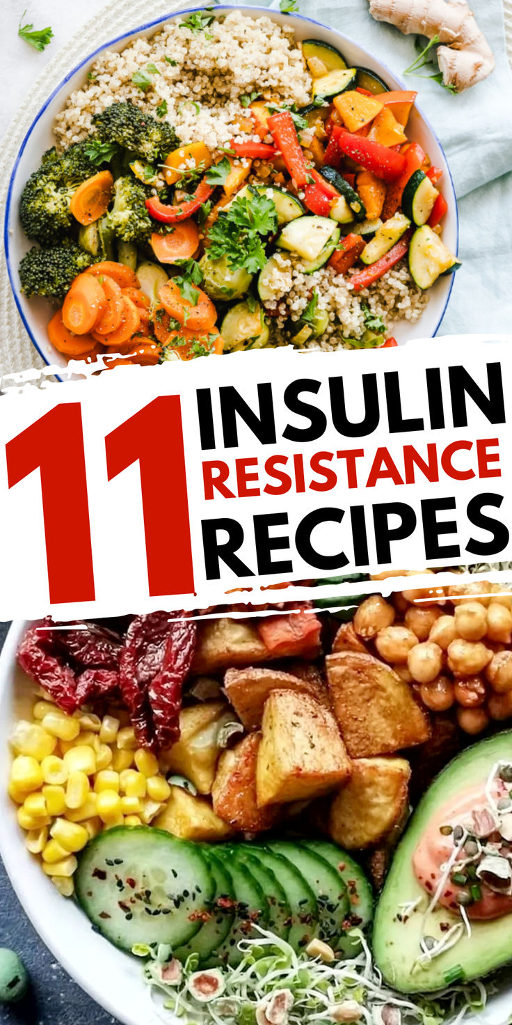 Explore a collection of insulin resistance recipes designed to help you manage your blood sugar levels. From low carb pumpkin muffins to keto fruit pizza, these recipes are both delicious and diabetes-friendly. Lower Insulin Levels Diet, Meals For Diabetics Type 2 Vegetarian, Easy Insulin Resistance Recipes, Lowering A1c Diet Plan, Insulin Friendly Meals, Vegetarian Recipes For Diabetics Low Carb, Lower A1c Recipes, Low Carb Meals For Diabetics Diet Plans, Healthy Lunch Recipes For Diabetics