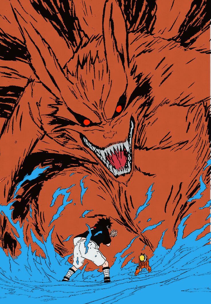 an image of a person in front of a giant monster