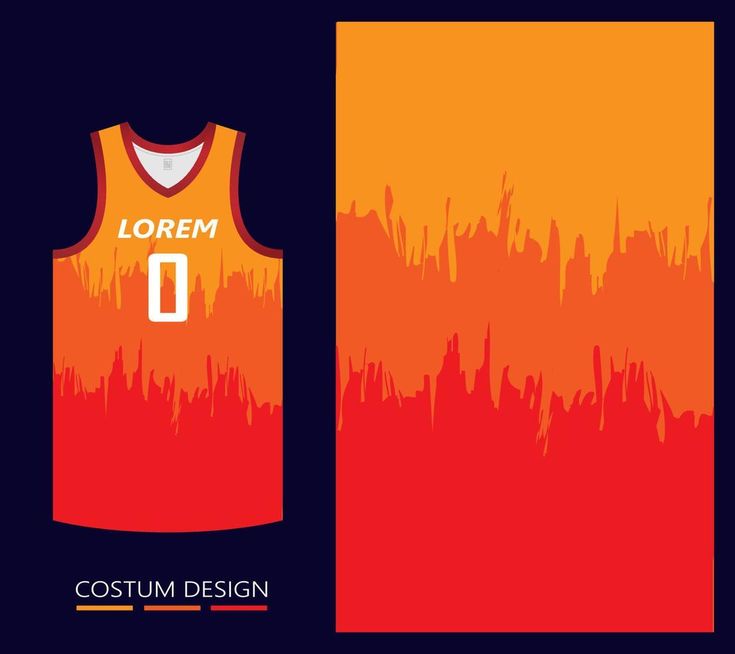 an orange and red basketball jersey with the number 0 on it's front, back and