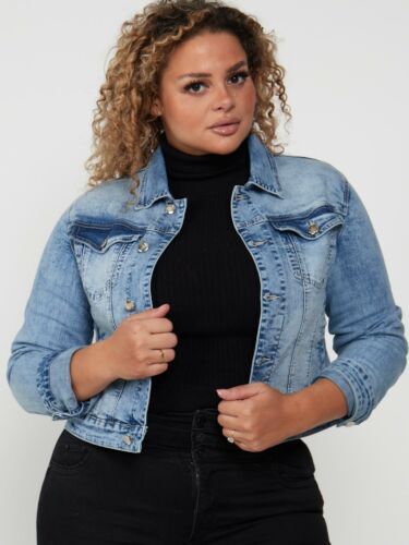 Trendy Fashion Womens Denim Jacket Stretch Blue Jean Jackets Plus Size 22 20 18 16 14, Womens-jacket Winter Medium Wash Utility Jacket With Long Sleeves, Womens Denim Jacket, Womens Denim, Blue Jean Jacket, Denim Jacket Women, Jean Jackets, Blue Jean, Denim Women, Stretch Denim