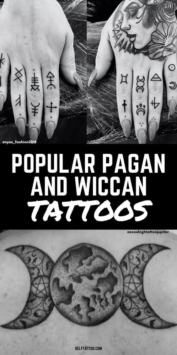 some tattoos that are on the back of someone's hand and one has an image of