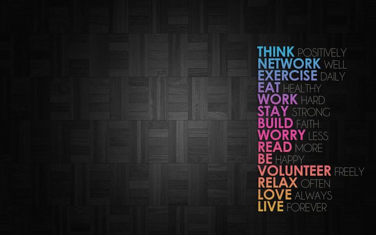 the word think is written in many different colors on a dark background with black squares