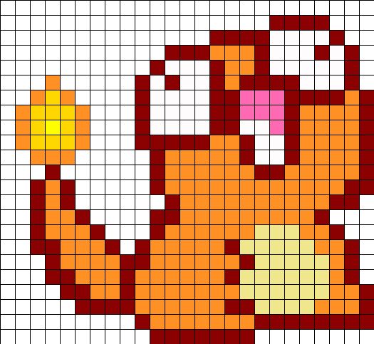 a cross stitch pattern of a cartoon character