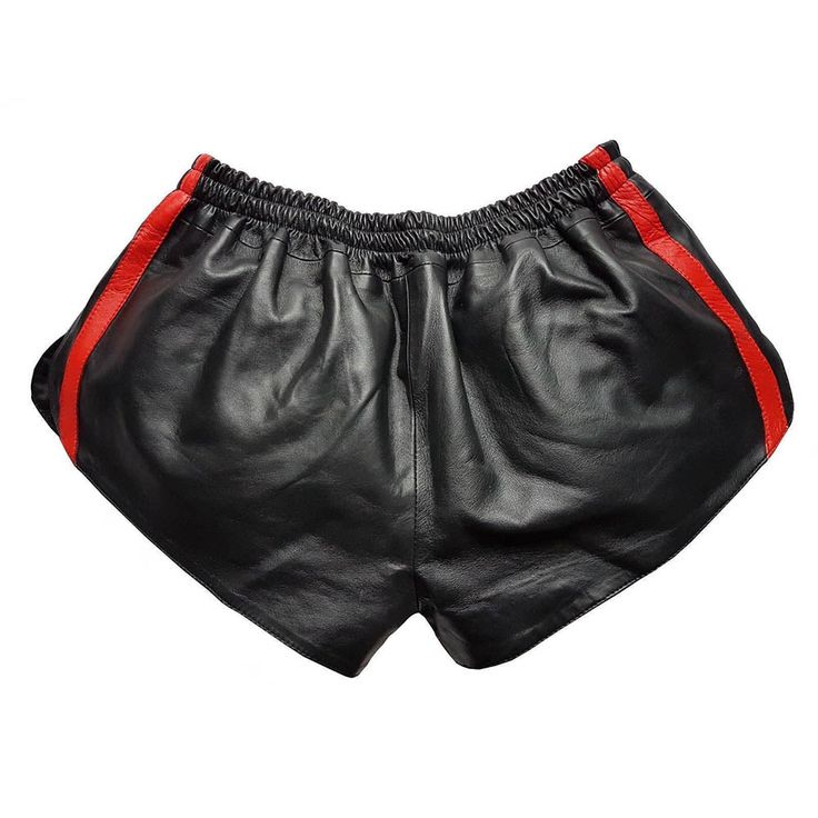 Elevate your smart-casual style with our genuine leather drawstring shorts. The adjustable drawstring and flexible fit ensure comfort while the quality craftsmanship exudes class, making them perfect for any occasion. Make a bold statement of style and sophistication wherever you go. Men's Real Leather Shorts Features: 100% Real Leather, Strong polyester laces, Cotton Lining. Important Note: Our sizes are based on waist measurements, ranging from 32 to 44 inches to ensure a perfect fit for every Black Leather Bottoms With Built-in Shorts, Black Leather High-waisted Shorts, Leather Shorts With Built-in Shorts, Fitted Black Leather Shorts, Casual Black Leather Shorts, Casual Leather High-waisted Shorts, Casual Short Leather Bottoms, Casual Leather Shorts, Casual High-waisted Leather Shorts