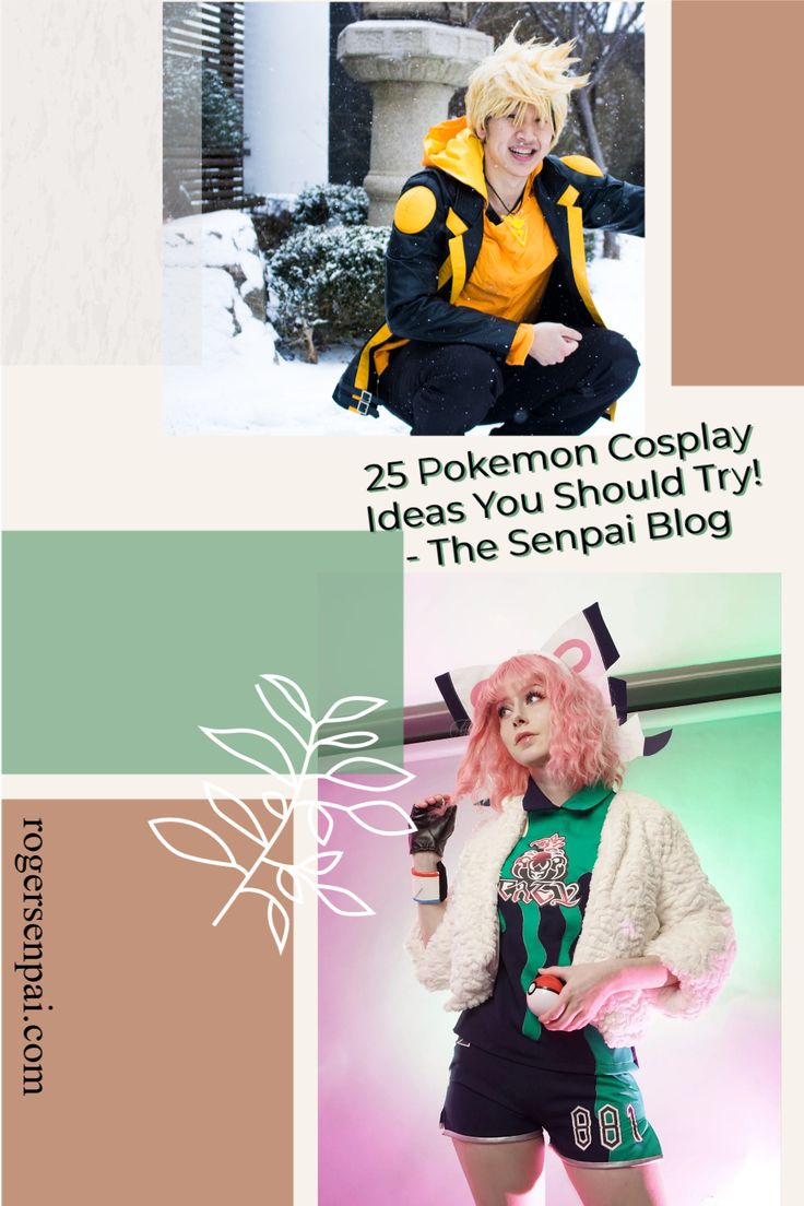 an image of a woman with pink hair and black shorts in front of the words 25 pokemon cosplay ideas you should try