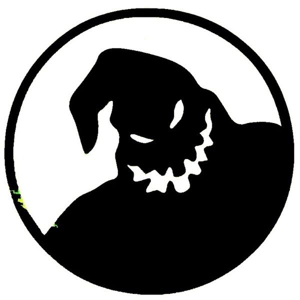 a black and white image of a dog with fangs on it's face in a circle