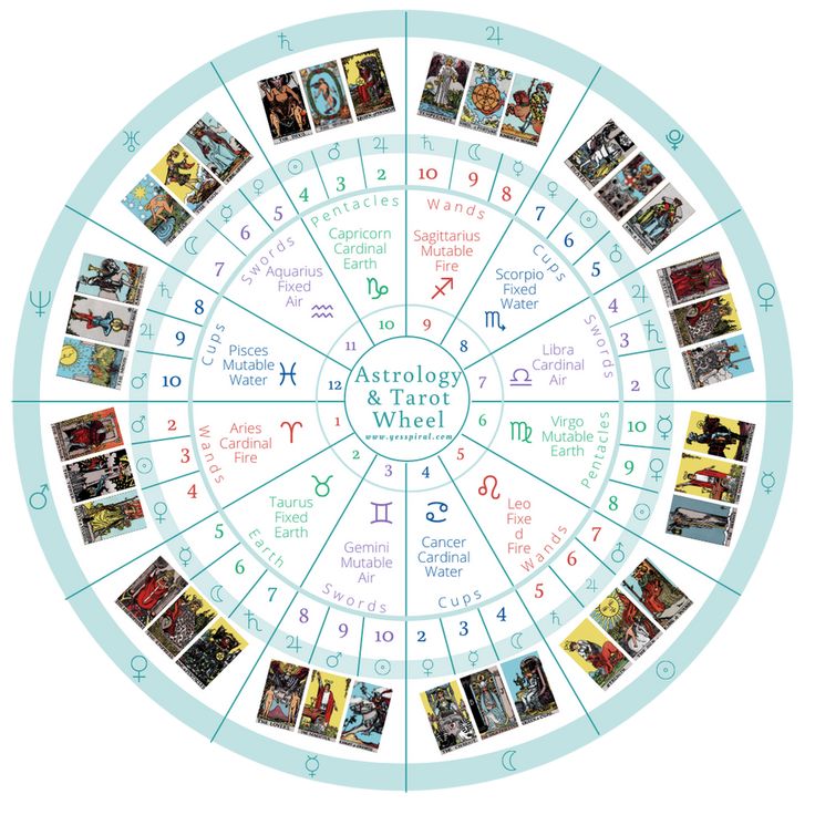 the astrological wheel is shown with pictures on it