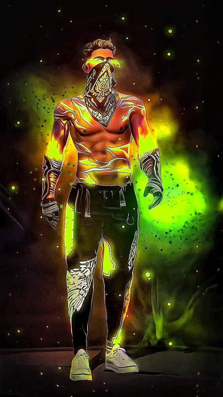 a digital painting of a man in black and yellow with his hands on his hips