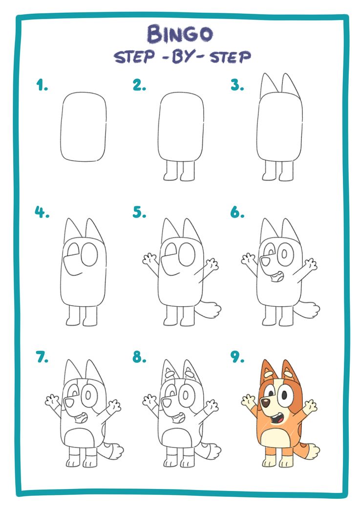 step by step instructions to learn how to draw cartoon characters for children and beginners