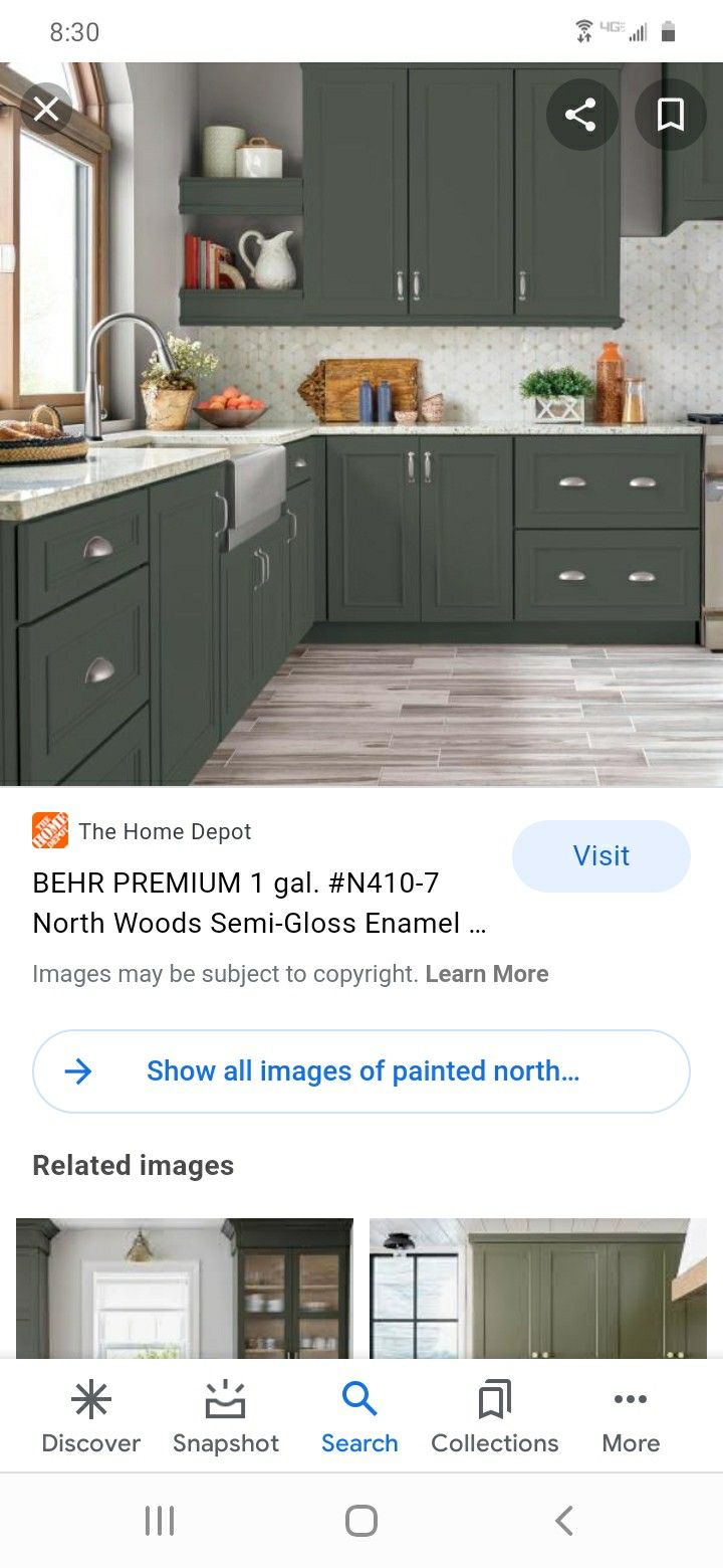 the home depot app is open to search for items in the kitchen and dining room