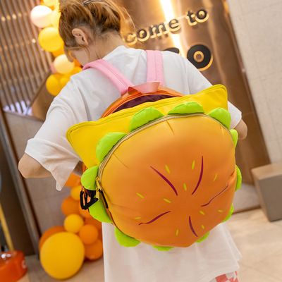 Home · KOSMUI · Online Store Powered by Storenvy Hamburger Backpack, Weird Bags, Cute Hamburger, Funny Bags, Kawaii Backpack, Plush Bags, Plush Backpack, Student Bag, College Backpack