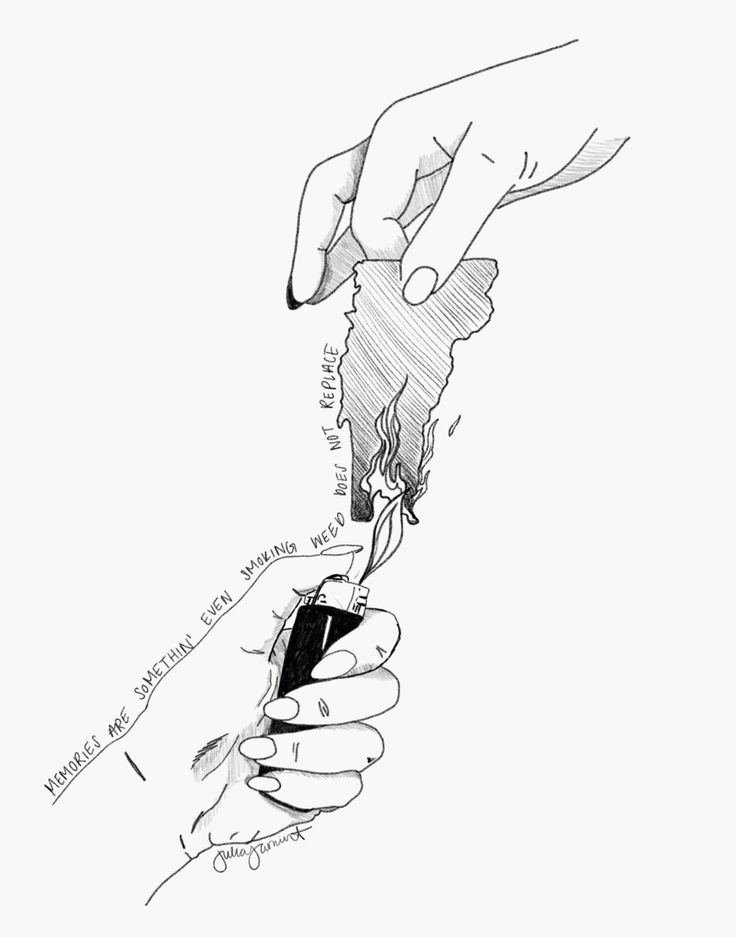 a drawing of two hands holding something in each other's hand with writing on it