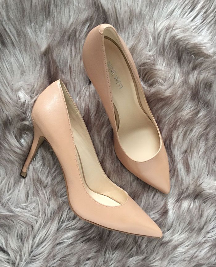 nine west nude pumps martina 2016 Nude Pumps Outfit, Pumps Heels Outfit, Beige Shoes Outfit, Nude Heels Outfit, Nude Color Shoes, Neutral Color Shoes, Blush Pumps, Blush Shoes, Pumps Outfit