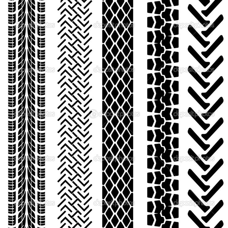 tire treads in different styles and sizes