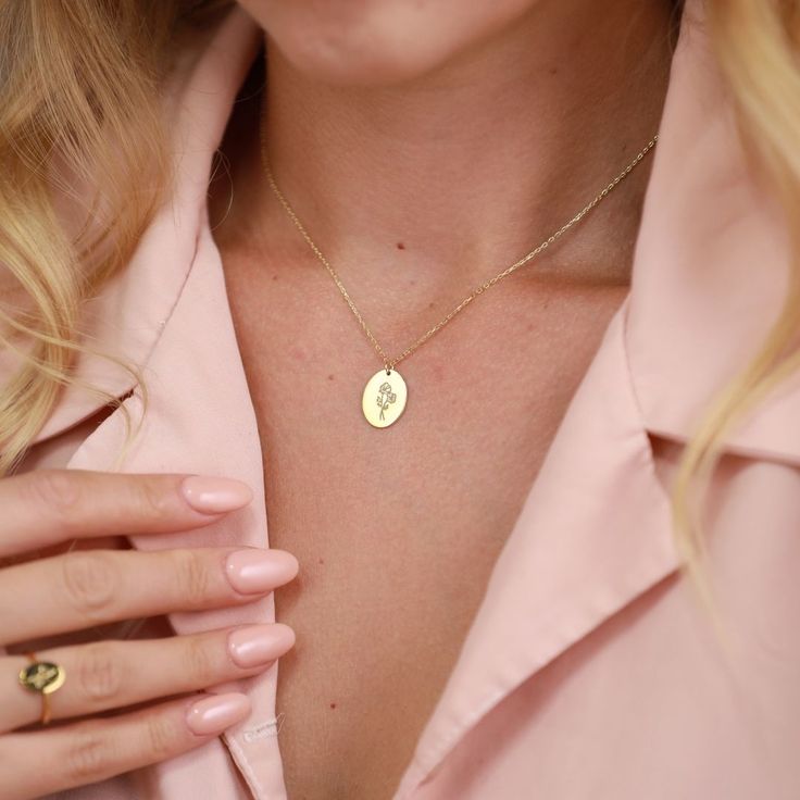 Celebrate a special occasion with our beautiful 14K Gold Birth Month Flower Necklace! Customized with a birth flower that symbolizes the month of your choice, it's the perfect personalized gift for her—whether it's a mother, friend, girlfriend, or daughter. Show your love with this unique and elegant Sterling Silver, Gold Filled or Rose Gold Filled Jewelry. Dainty Initial Pendant Jewelry With Birth Flower, Dainty Birth Flower Initial Pendant Jewelry, Dainty Jewelry With Birth Flower Initial Pendant, Birth Flower Initial Pendant Jewelry, Dainty Emerald Flower Charm Jewelry, Elegant Charm Necklace With May Birth Flower And Birthstone, Anniversary Jewelry With Initial Pendant And Flower Charm, Elegant Birth Flower Charm Necklace For May Birthstone, Elegant Charm Necklace With Birth Flower For May Birthstone