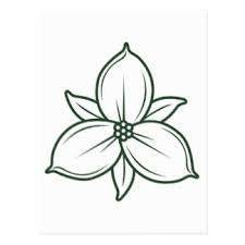 a drawing of a flower on a white background