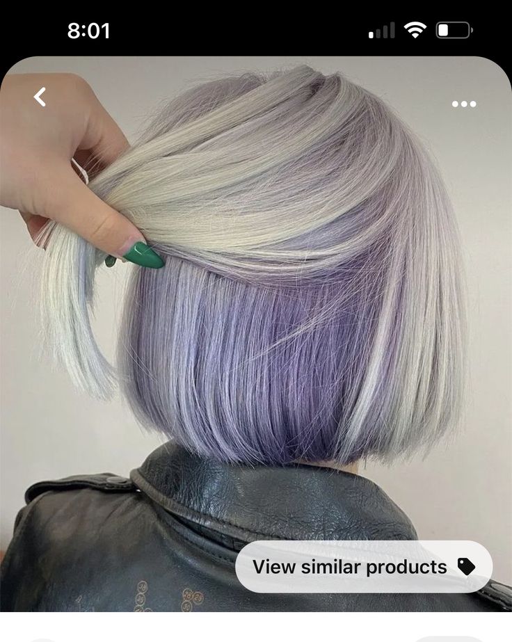 Best Hair Color For Graying Hair Over 50, Trendy Fall Hair Color For Blondes, Lavender Grey Hair, Purple Grey Hair, Peekaboo Hair Colors, Purple Hair Highlights, Quilt Crafts, Purple Balayage, Light Purple Hair