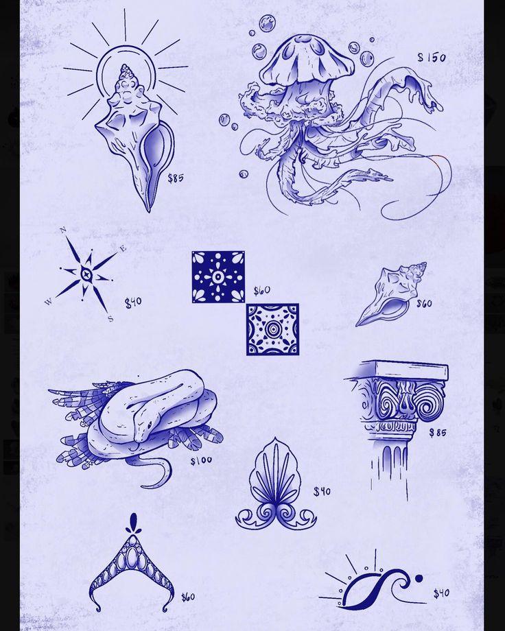 an image of some tattoos on paper