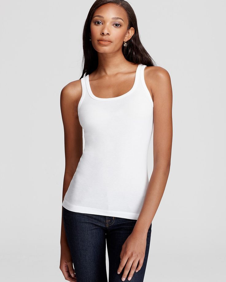 Splendid 1x1 Ribbed Tank | Bloomingdale's Summer Cotton Camisole With Scoop Back, Fitted Cotton Tank Top With Scoop Back, Cotton Scoop Back Tank Top For Everyday, Summer Cotton Scoop Back Camisole, Everyday Cotton Tank Top With Scoop Back, Stretch Camisole With Scoop Back, Casual Cotton Tank Top With Scoop Back, White Seamless Tops With Scoop Back, Casual Seamless Camisole With Scoop Back