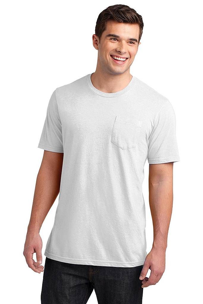 District ® Very Important Tee ® with Pocket. DT6000P - WHITE - S | District Very Important Top with Pocket in White Size Small | Cotton/Polyester Blend Wholesale T Shirts, Youth Hoodies, Woven Labels, Home T Shirts, Heat Transfer, Unisex Sweatshirt, Heathers, Unisex Hoodies, Heather Grey