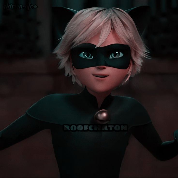 the animated character is dressed in black and has her hands on her hips as if she's wearing a cat mask