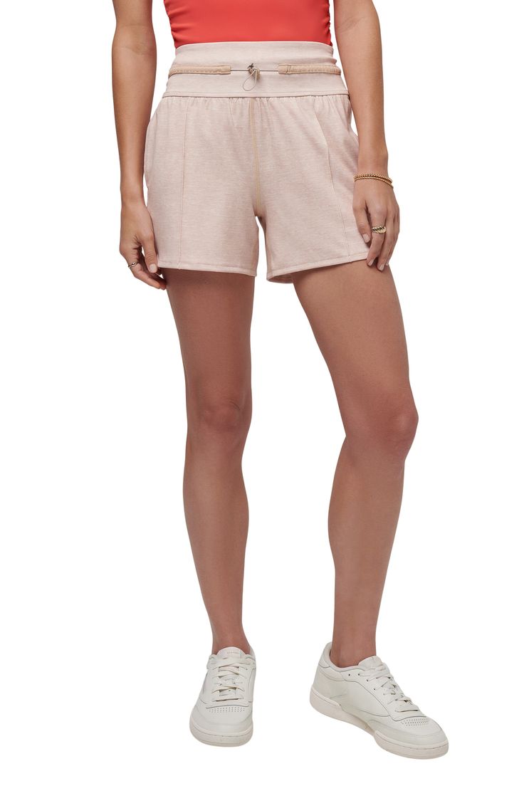 Cut in a versatile length from the brand's super-soft MoveKnit fabric, these shorts are ideal for everything from your most active to least active days. 3 1/2" inseam; 25" leg opening; 12 1/2" front rise; 15 1/2" back rise (size Medium) Drawcord-toggle waist Side-seam pockets 80% nylon, 20% elastane Machine wash, tumble dry Imported Casual Activewear With Ribbed Waistband In Short Length, Casual Activewear With Elastic Waistband And Short Inseam, Casual Short Activewear With Ribbed Waistband, Athleisure Bottoms For Leisure In Short Length, Spring Activewear With Comfort Waistband In Short Length, Athleisure Bottoms For Leisure, Athleisure Shorts For Leisure, Go-dry Cotton Shorts, Casual Activewear With Comfort Waistband In Short Length