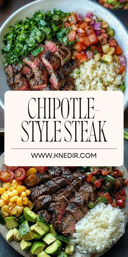 🔥 Recreate your favorite restaurant bowl with this Chipotle-Style Steak recipe! 🥩🌮 Smoky, tender steak marinated to perfection, ideal for burrito bowls, tacos, or salads. Add guacamole 🥑, salsa, and all your favorite toppings for a meal that’s bursting with flavor. It’s a budget-friendly, restaurant-quality recipe you’ll love to make at home! Save now and share with friends for your next dinner party! 🌟 #ChipotleStyleSteak #HomemadeChipotle #MexicanFoodAtHome #SteakRecipe Chipotle Steak Recipe, Copycat Chipotle Steak, Steak Bowl Recipe, Steak Burrito Bowl Recipe, Chipotle Steak, Steak Bowl, Steak Marinated, Healthy Burrito Bowl, Chipotle Copycat Recipes