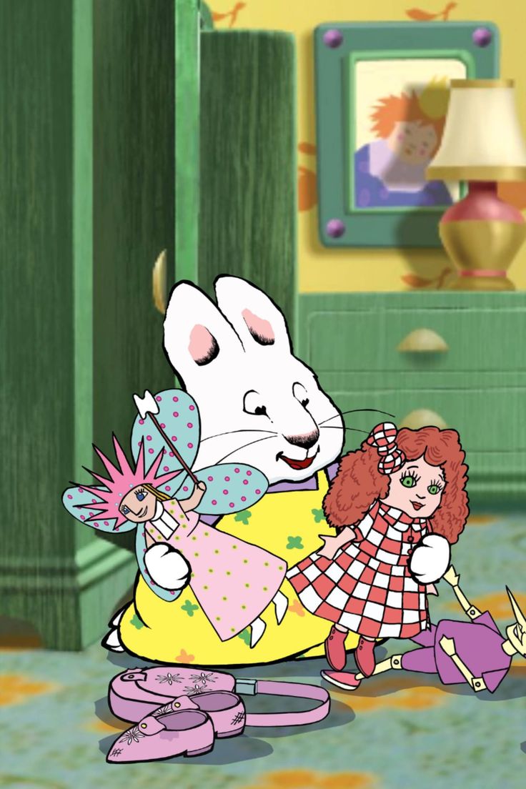 This might be specific to me, but I was always so obsessed with Ruby's dolls- like I wanted them for myself Ruby From Max And Ruby, Max And Ruby Drawing, Max And Ruby Wallpaper, Scrapbook Inspo, Max And Ruby, Calico Critters Families, Childhood Tv Shows, Nick Jr, Animal Crackers