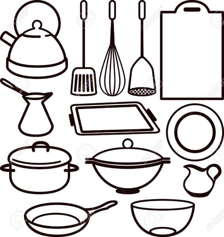 kitchen utensils clipart black and white cooking utensils stock photo image