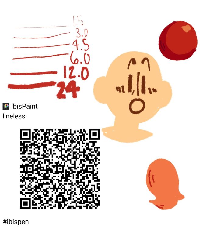 a qr code with an image of a baby's head and numbers on it