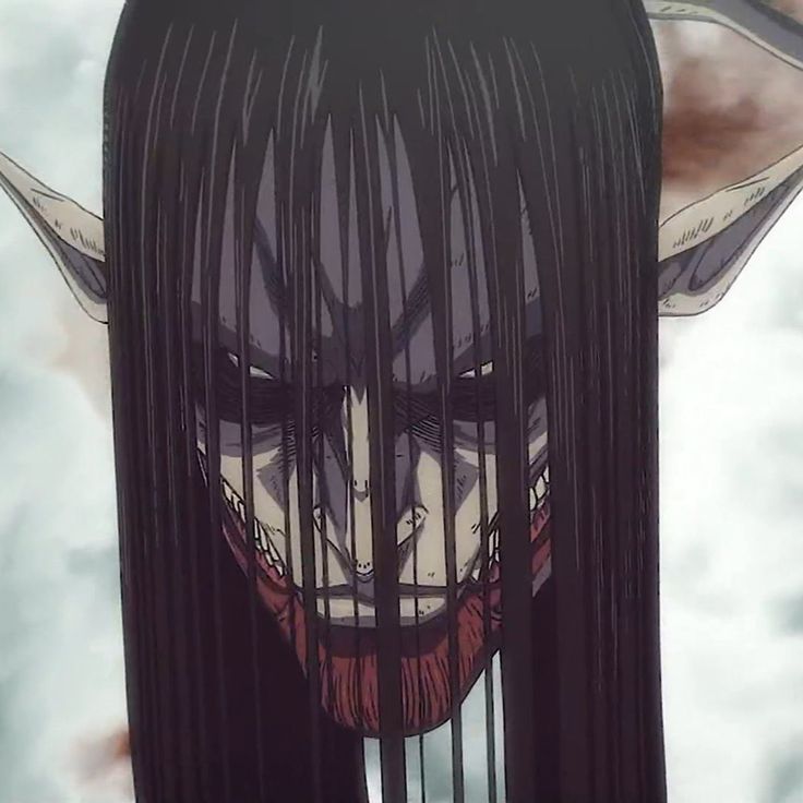 an anime character with long black hair and red eyes is staring at something behind bars