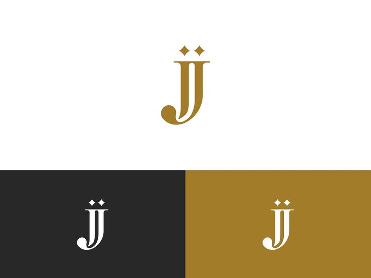 the letter j is made up of two letters, one in gold and the other in white