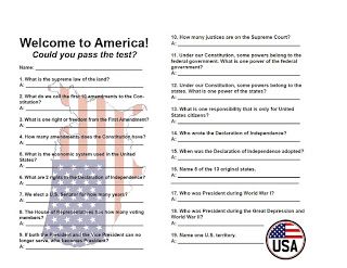 an american flag is shown on the page in this worksheet to help students learn how