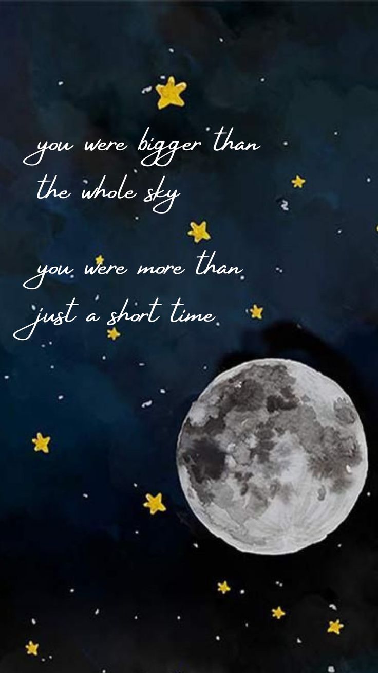 the moon and stars are in the night sky with an inspirational quote on it that says, you were born than the whole star